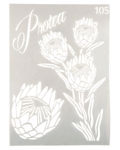 Granny B's Protea Stencil Tile 297 x 210mm STNC105