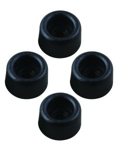 Black Large Round Door Buffer - 4 Pack 1141