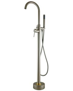 Bijiou Satin Nickel Stylet Freestanding Bath Mixer 211372