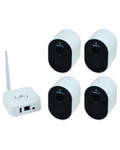 Securityvue Smarthome 1080P HD Wireless Rechargeable 4 Camera NVR Kit SVIPCK4  