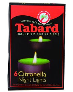 Tabard 6 Citronella Night Light Candles 8021