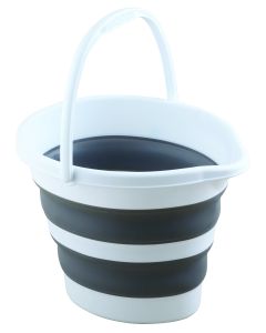 Home Quip Grey & White Foldaway Bucket 5L MQ8870