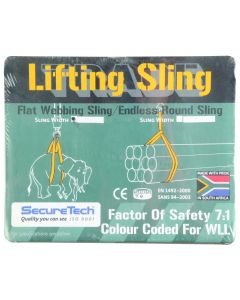 SecureTech 1 Ton Flat Webbing Sling 1m