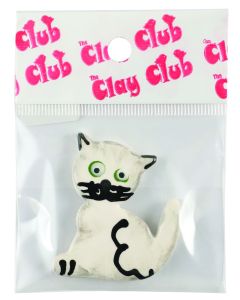 The Clay Club Assorted Clay Flat Cat  Mosaic Tiles - ANI-014