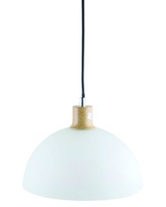 Bright Star Alabaster & Wood Pendant Light 250mm PEN686