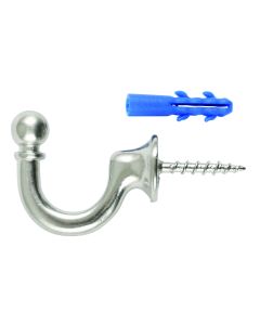 Décor Depot Brushed Silver Tudor Holdback Hook CDD27021R