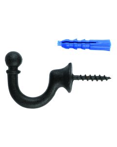 Décor Depot Black Tudor Holdback Hook CDD27022R