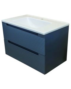 Luximo Mystic Blue Wall Hung Cabinet With Basin 800mm C0000486