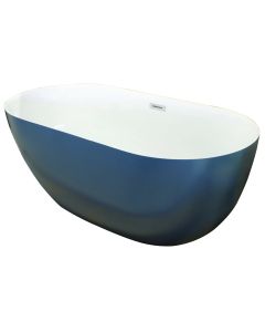 Luximo Blue Freestanding Zala Bath With Trap & Waste 1440mm B0000312 