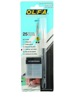 Olfa Aluminum Art Knife Cutter with 25 Blades CTR LTD-AK