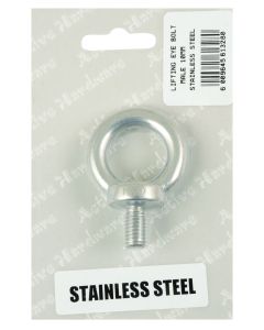 Active Hardware 10mm Male Stainless Steel Bolt Eye LEBOLTSS10