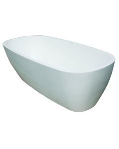 Bath Free Standing Luna Polished White Stone 1490mm LUNTUBBABGK