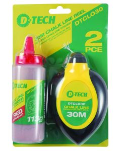 D-Tech Red Chalk Line Reel Shell 30m DTCL030