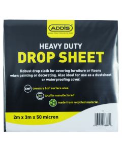 Addis Heavy Duty Plastic Drop Sheet 2m x 3m x 50 Micron 5088