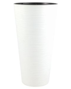 Prosperplast Furu Slim White Plastic Pot 30cm DFRH300-S449