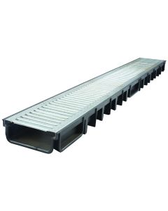 Aco Systems Black Plastic H50 Rw Channel And Galvanized Grate 330008 