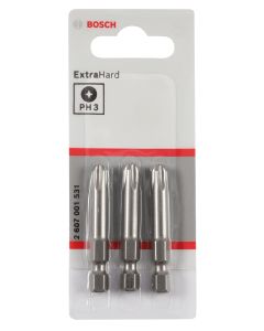 Bosch Phillips Bit No.3 49mm 3 Pieces 2607001531