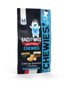 Montego Bags O Wags Mini Bones Dog Treats 120g BWMI120