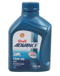 Shell Advance AX7 4T 15W50 Oil 500ml