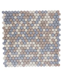 Falcon Bronze Dark Blue Honeycomb Stick On Mosaic Tile P3-FTSO9005