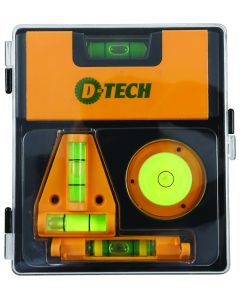 D-Tech 4Pc Level Kit With Storage DTLK004