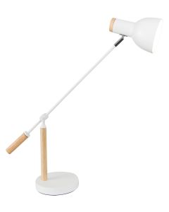 Bright Star White & Wood Table Light TL669