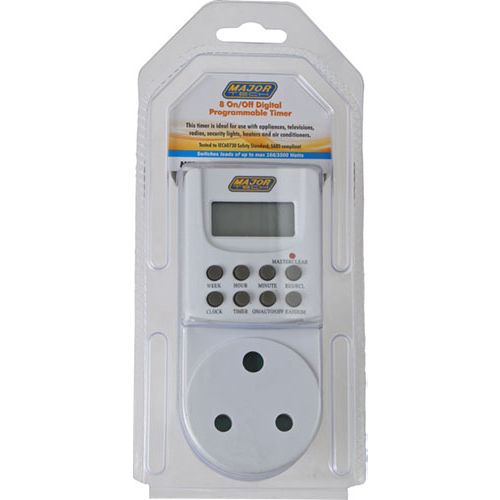 12 On/Off Digital Programmable Timer - Major Tech