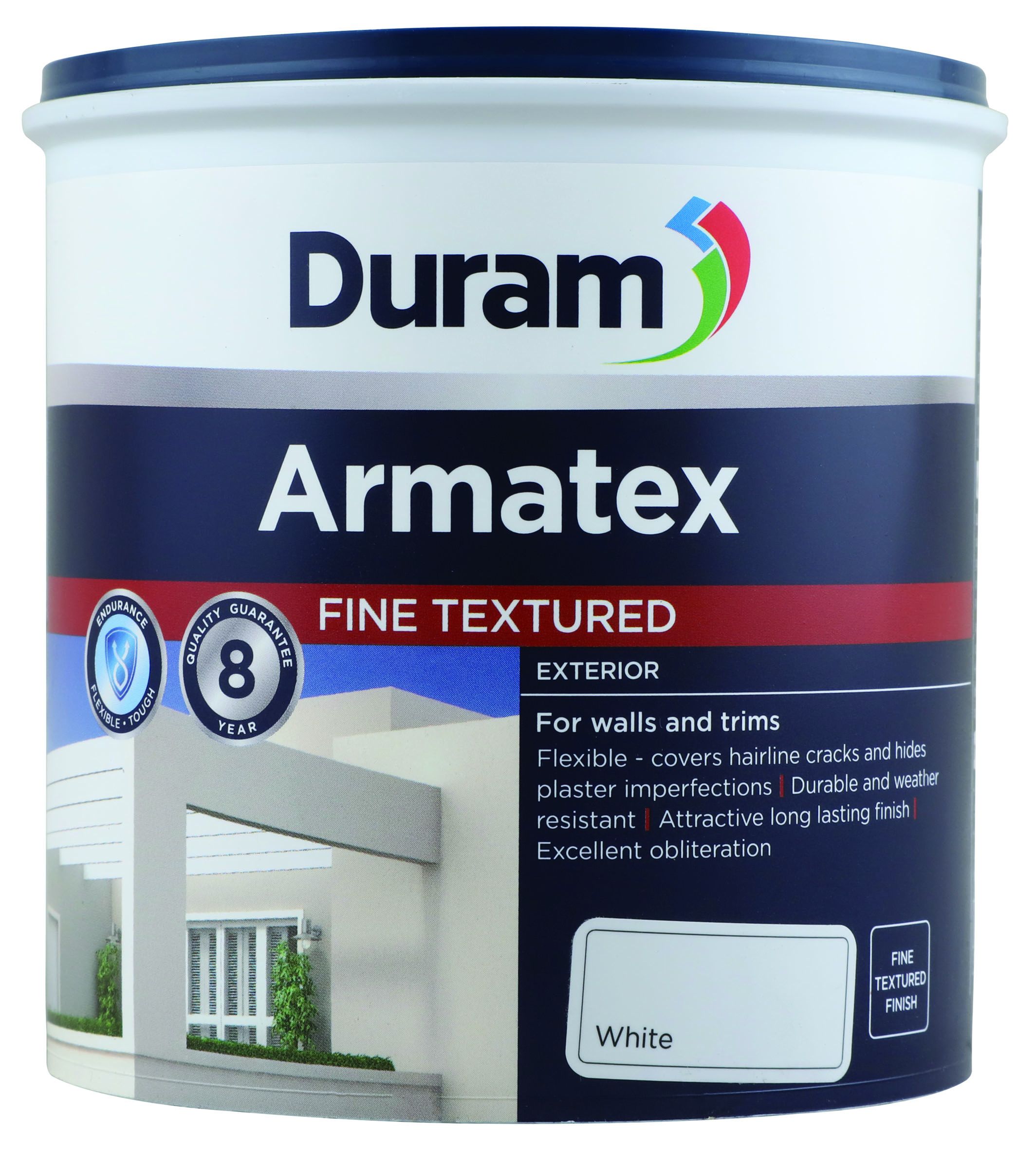 Duram Colour Rich Acrylic PVA Wall Paint Chena White Matt 20L