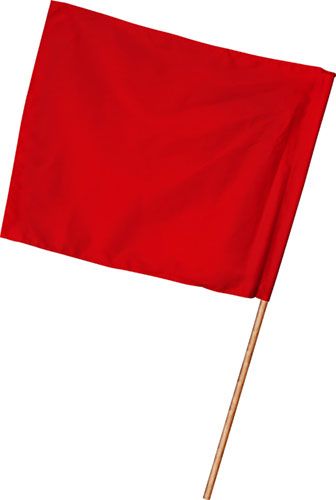 red flag pole