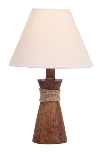 hessian floor lamp